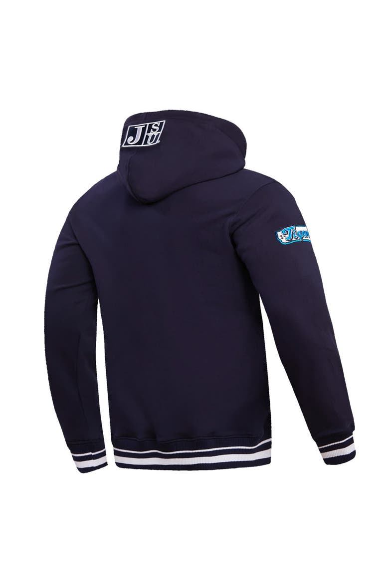 Men's Pro Standard Navy Jackson State Tigers Homecoming Ribbed Fleece Pullover Hoodie, Alternate, color, Navy