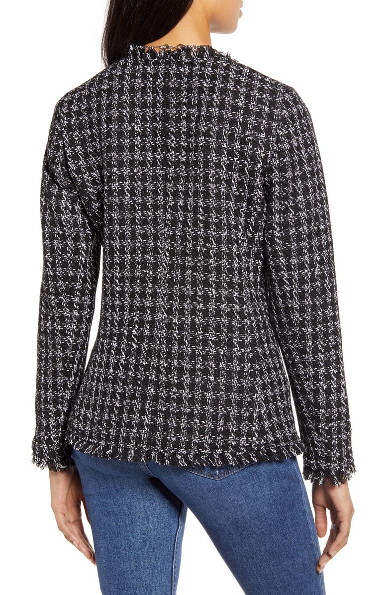 Halogen<sup>®</sup> Open Front Tweed Jacket, Alternate, color, 