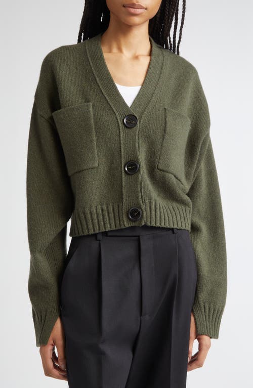Proenza Schouler Sofia Buttoned Pocket Cardigan In Green