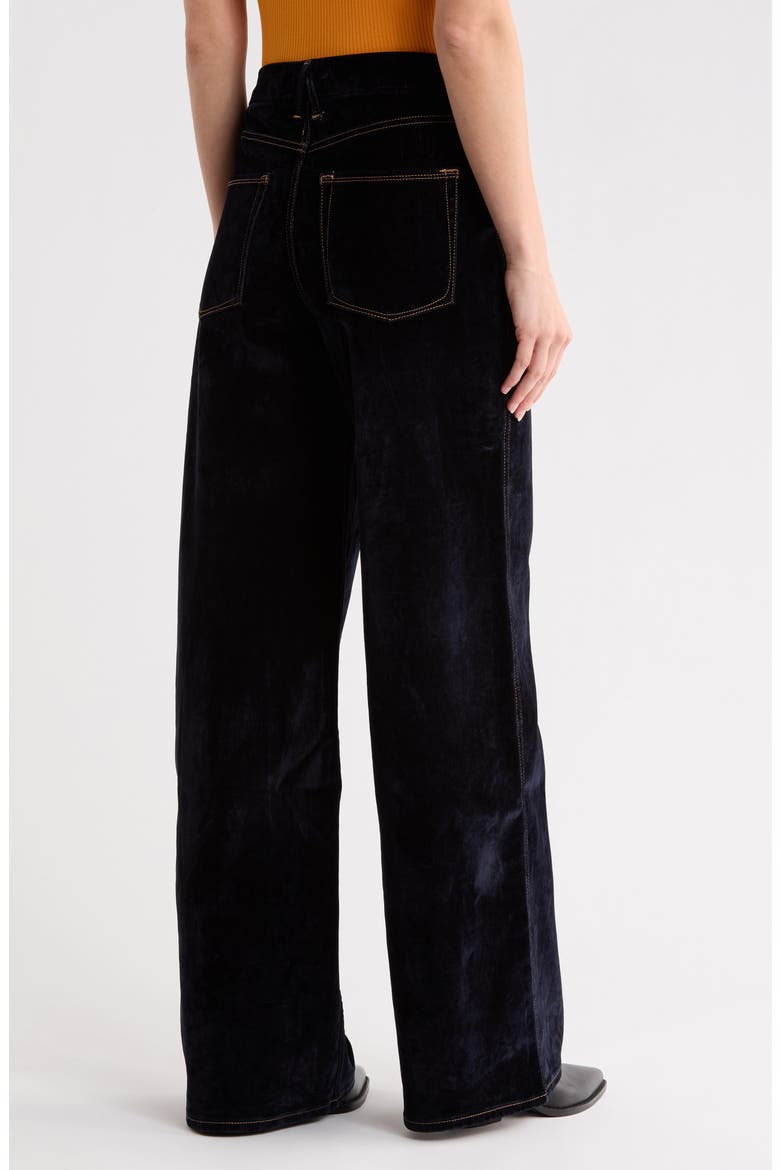 Good Skate High Waist Wide Leg Velvet Jeans, Alternate, color, INDIGO939
