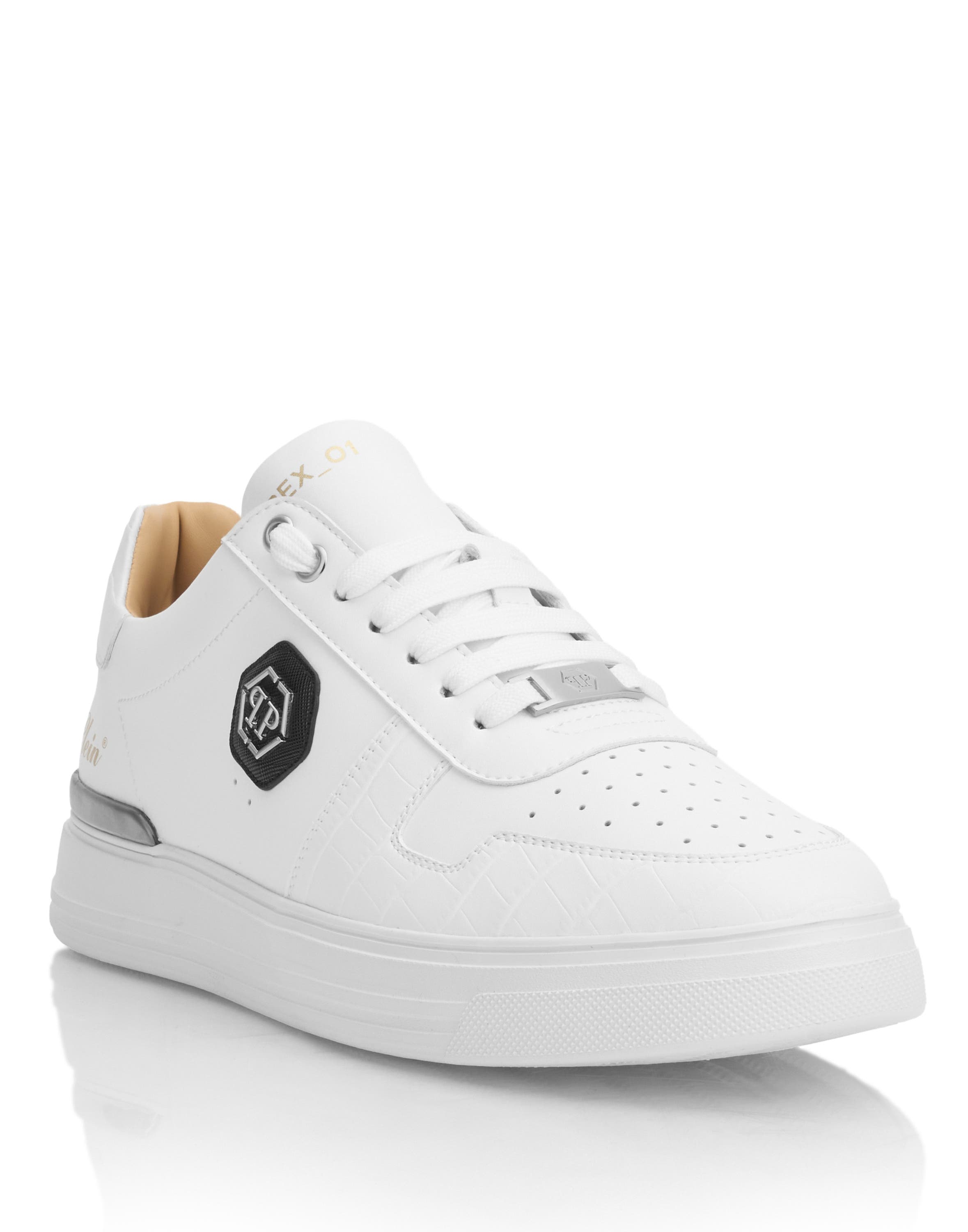 Sneakers T-Rex_01 Nappa And Cocco Unisex, Main, color, white