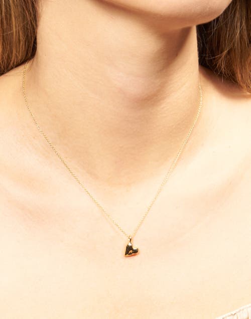 Odette New York Coeur Necklace In Brass