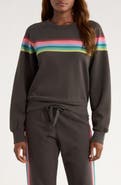 Marine Layer Cloud 9 Stripe Cotton Blend Sweatshirt