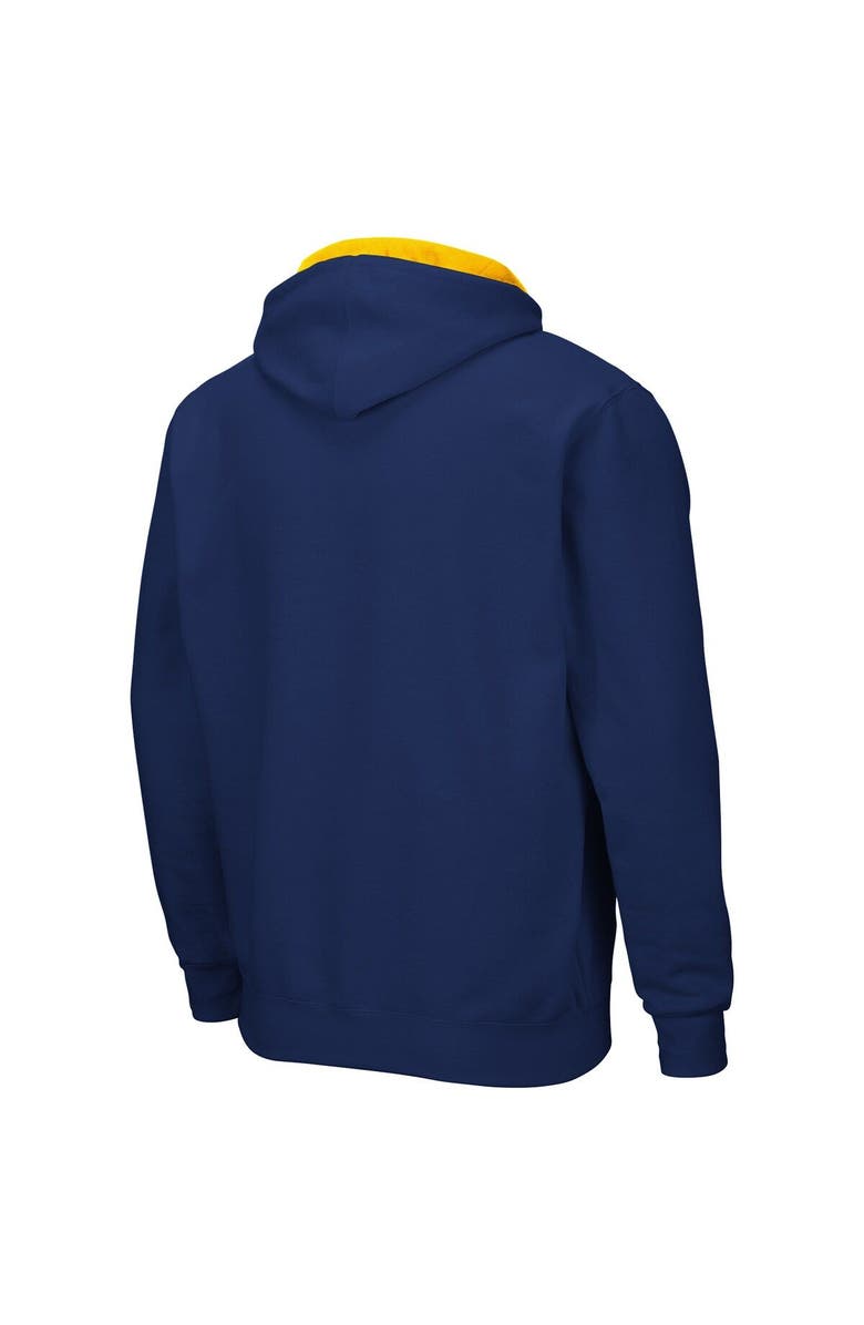 COLOSSEUM Men's Colosseum Navy Michigan Wolverines Arch & Logo 3.0 Full-Zip Hoodie, Alternate, color, Navy