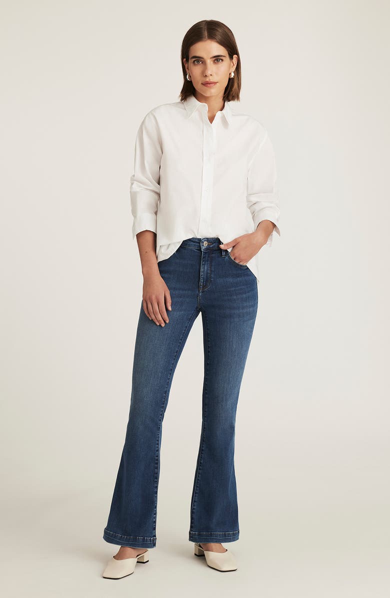 Mavi Jeans Sydney Mid Rise Flare Jeans, Alternate, color, Mid Supersoft