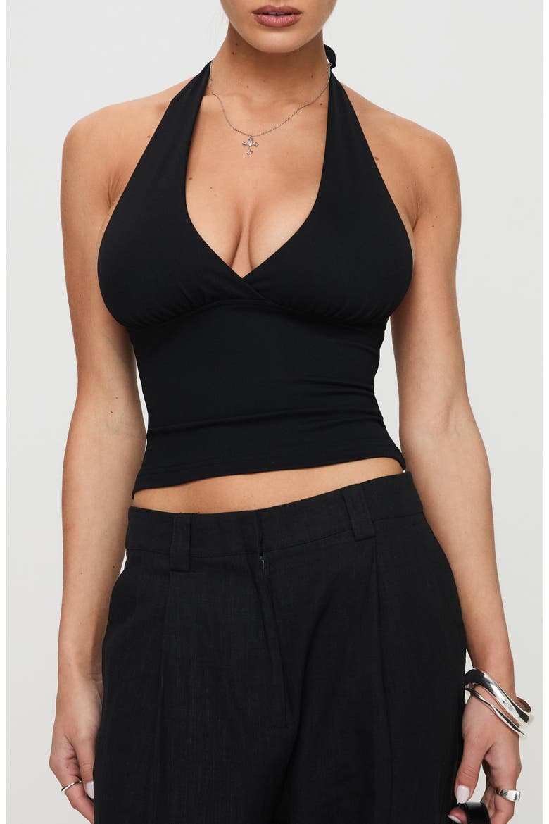 Whimsy Halter Top, Main, color, BLACK
