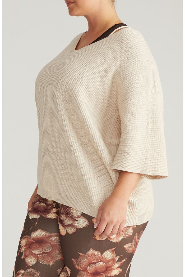 Lotus Rib Sweater, Alternate, color, DOVE WING