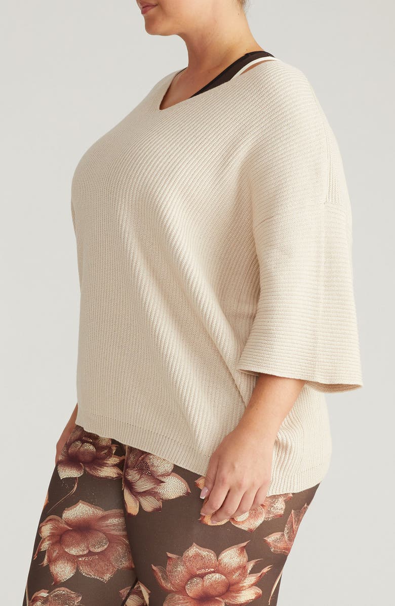 Universal Standard Lotus Rib Sweater, Alternate, color, Dove Wing