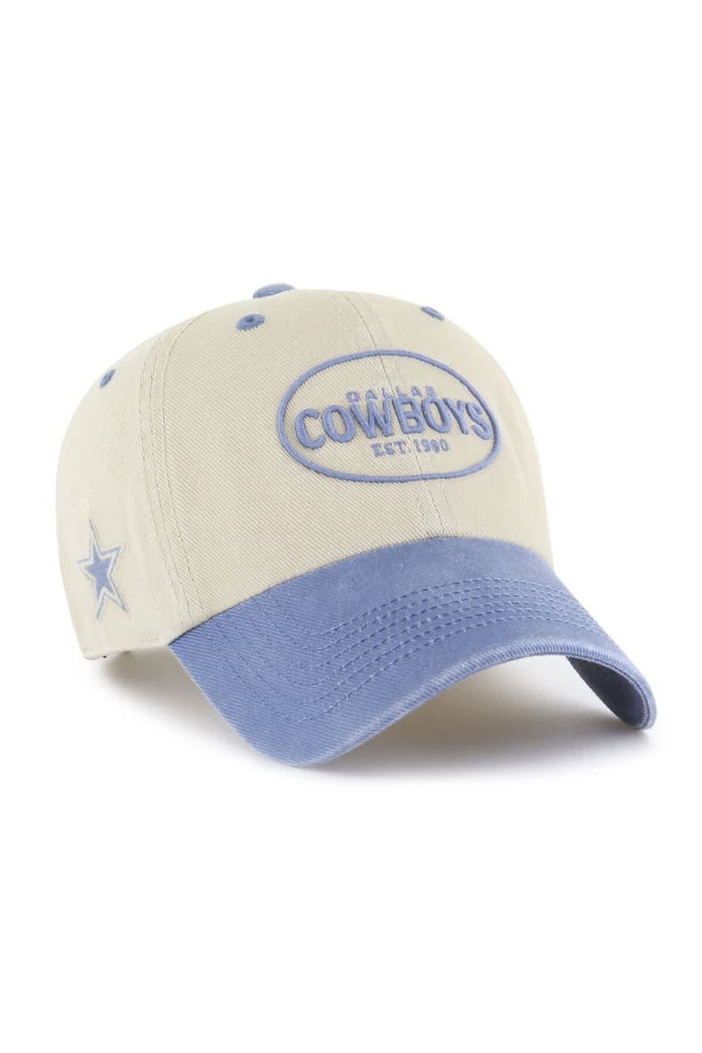 Men's '47  Khaki Dallas Cowboys Breaking Trail Clean Up Adjustable Hat, Main, color, Khaki