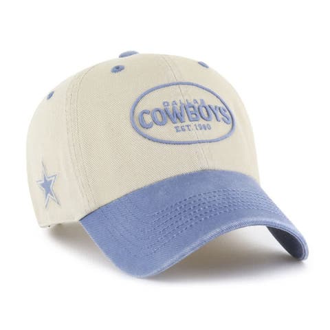 Men's '47  Khaki Dallas Cowboys Breaking Trail Clean Up Adjustable Hat