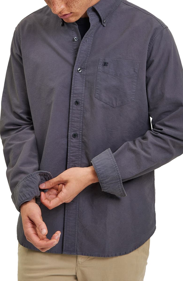 Ben Sherman Beatnik Garment Dyed Button-Down Shirt, Main, color, 