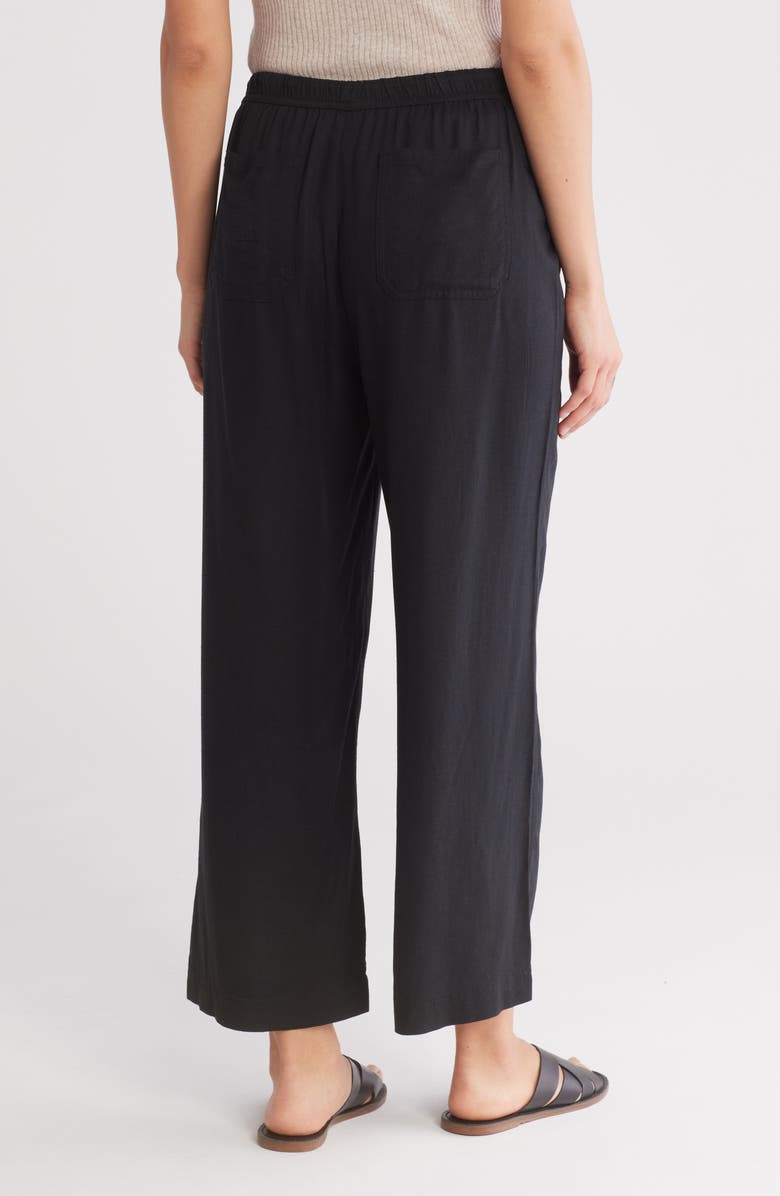 Splendid Sorrento Crop Wide Leg Pants, Alternate, color, Black