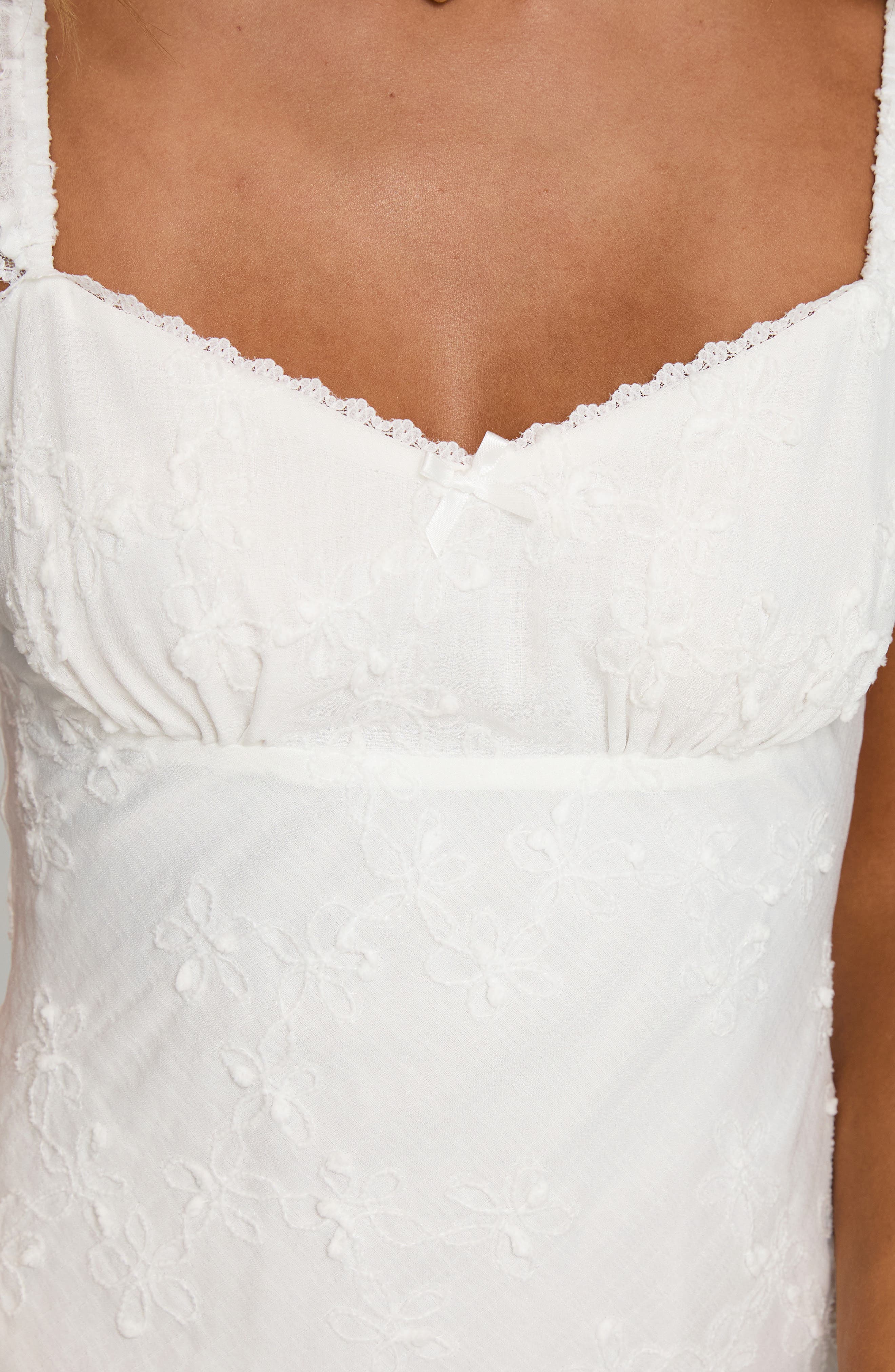 beacall embroidered mini dress white Princess Polly Beacall Lace Frill Strap Mini Skater Dress in White