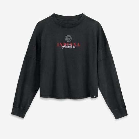 Women's Fanatics Black Indiana Fever Oversized Boxy Long Sleeve Top