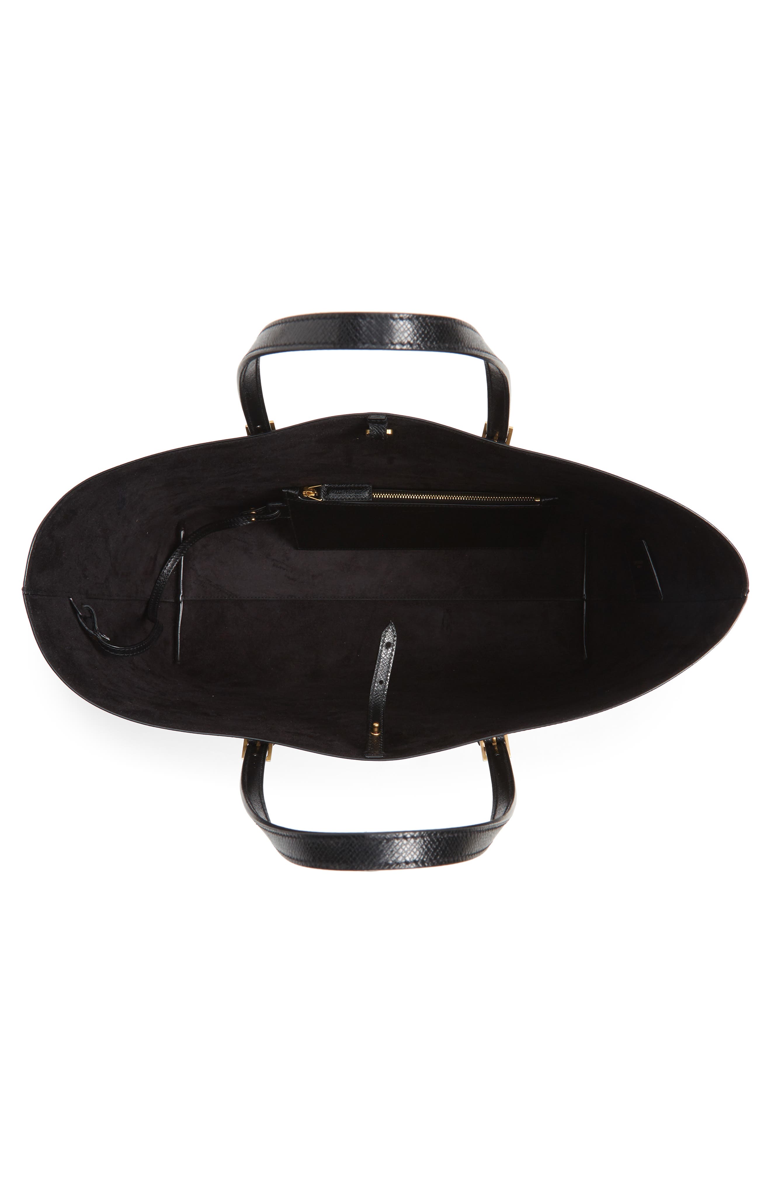 Saint Laurent Medium East/West Leather Shopping Tote, Alternate, color, 