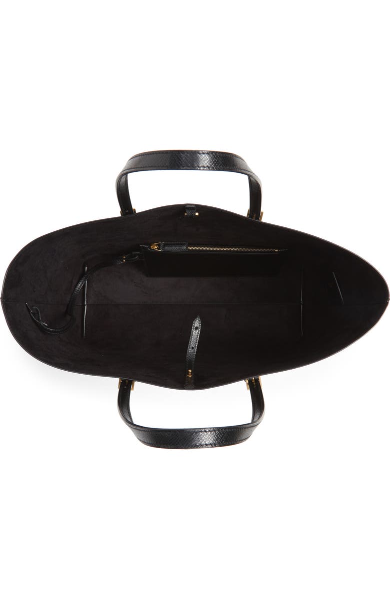 Saint Laurent Medium East/West Leather Shopping Tote, Alternate, color,