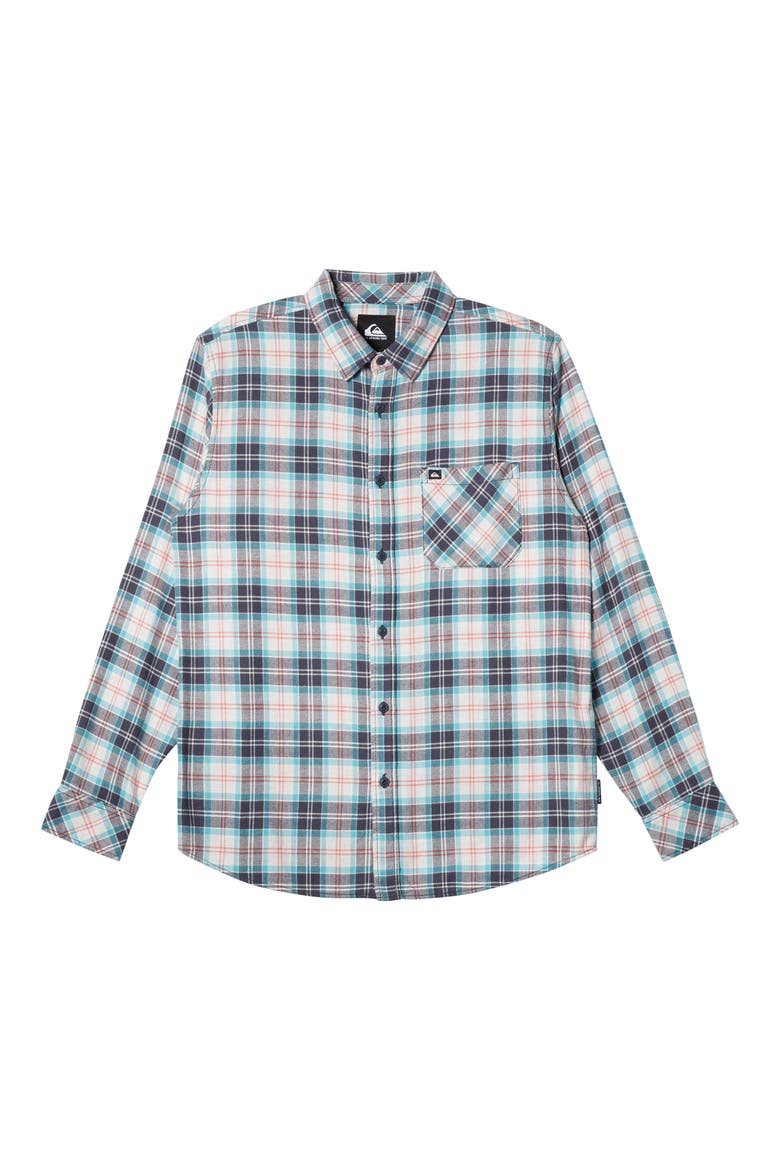 Ensign Classic Fit Plaid Flannel Button-Up Shirt, Alternate, color, WHITE MARBLE ENSIGN CLASSIC FL