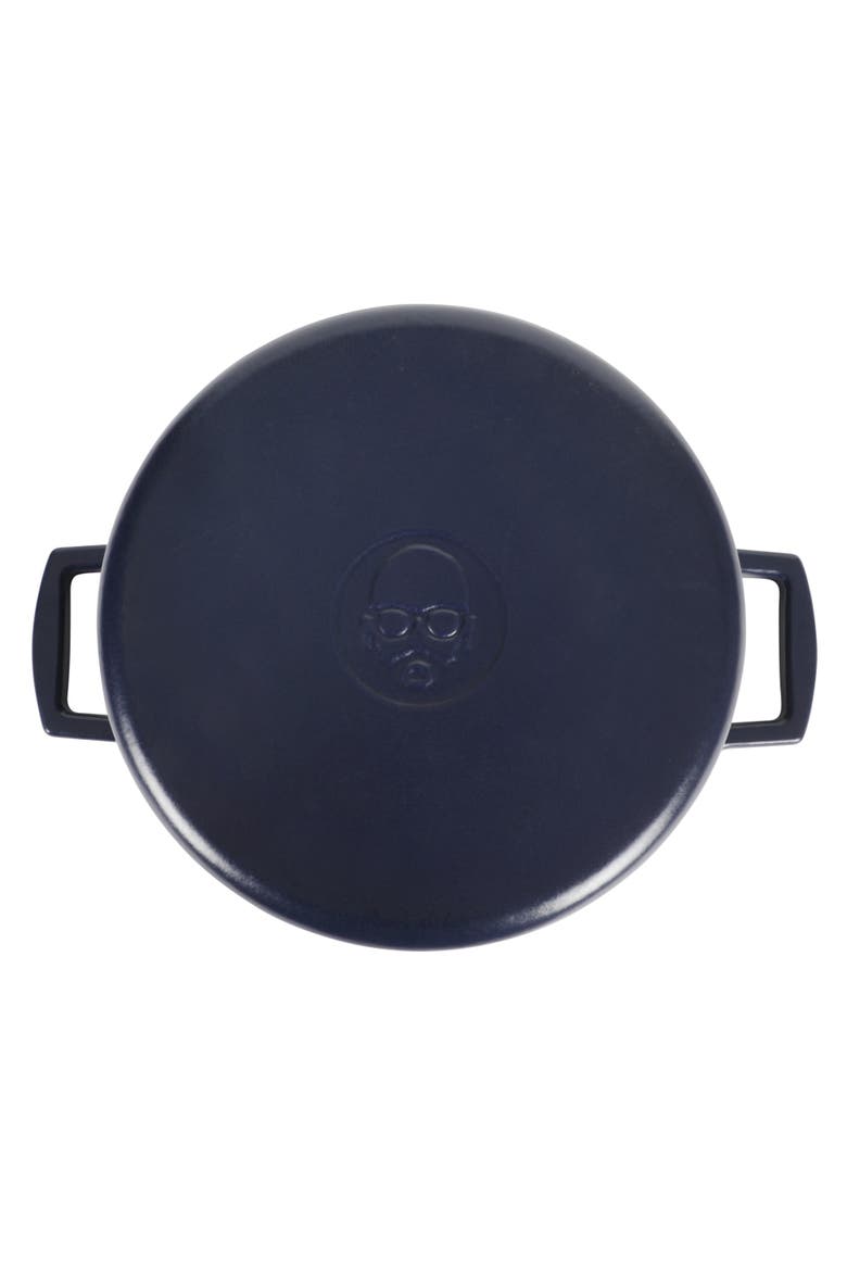 Matte Enamel Round Cast Iron Dutch Oven with Lid, Alternate, color, Blue