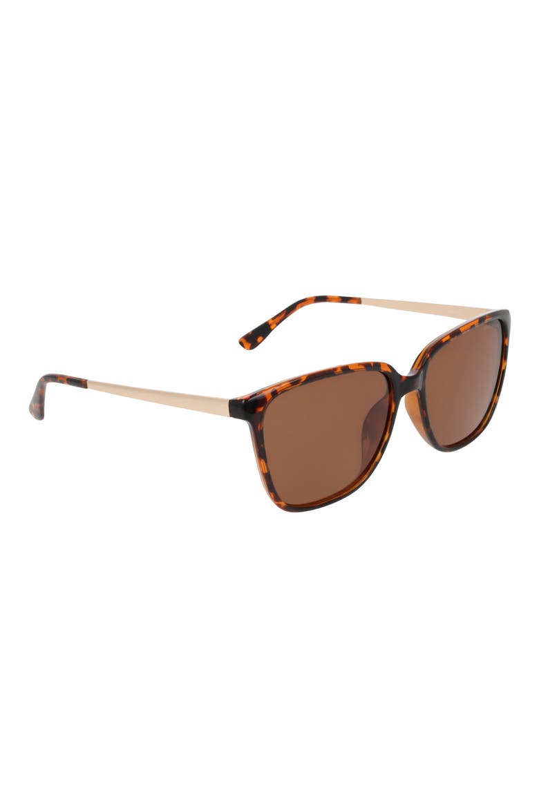 57mm Square Sunglasses, Alternate, color, TORTOISE