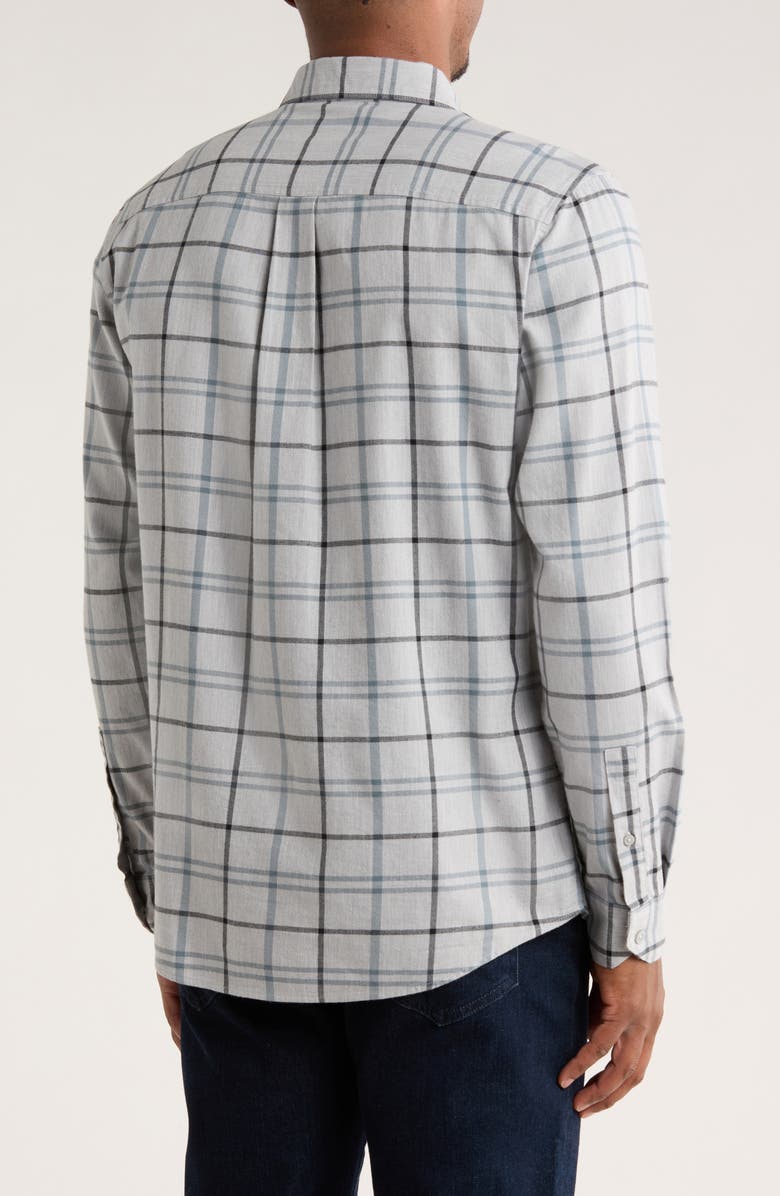 Nordstrom Flannel Button-Up Shirt, Alternate, color, Grey Earl Grid Plaid