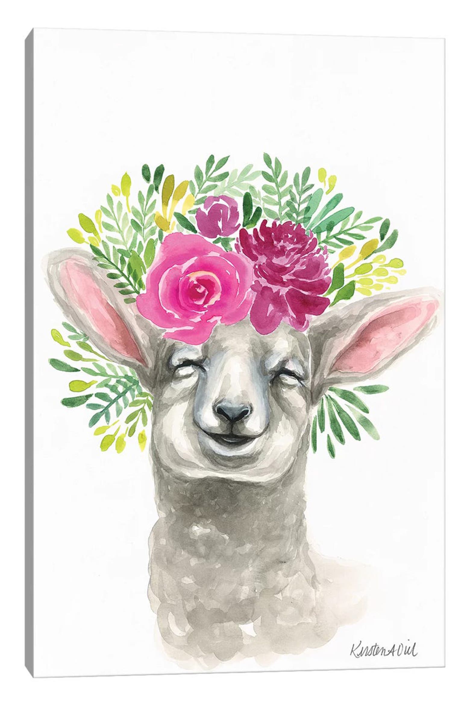 Paper Curtain Spring iCanvas Spring Lamb by Kirsten Dill Canvas Wall Art - 18