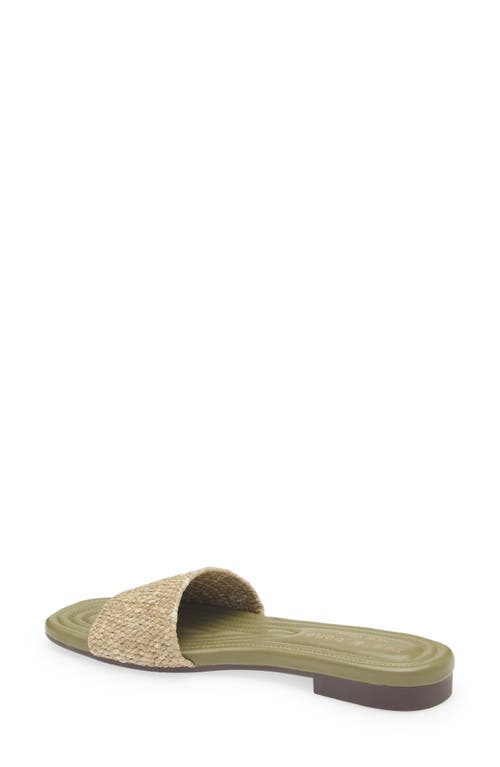 Rag & Bone Ellie Woven Flat Slide Sandals In Loden