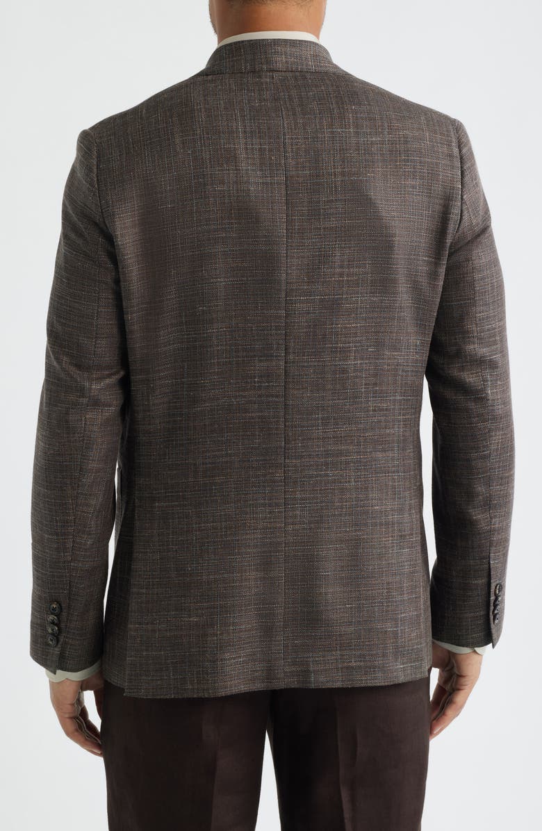 Jack Victor Hampton Brown Slub Wool Blend Sport Coat, Alternate, color, Brown