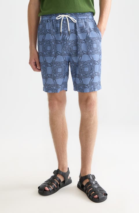 Fave Print Drawstring Bermuda Shorts