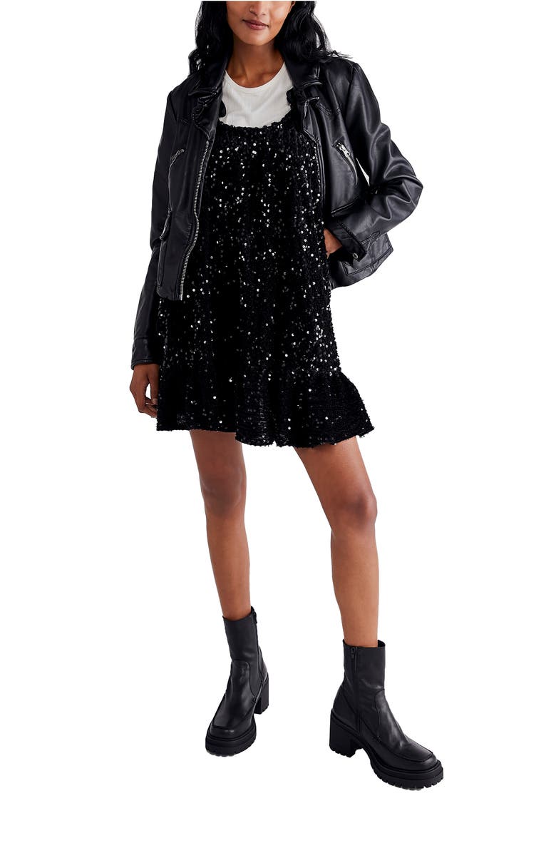 Free People Nova Convertible Strap Sequin Minidress | Nordstrom