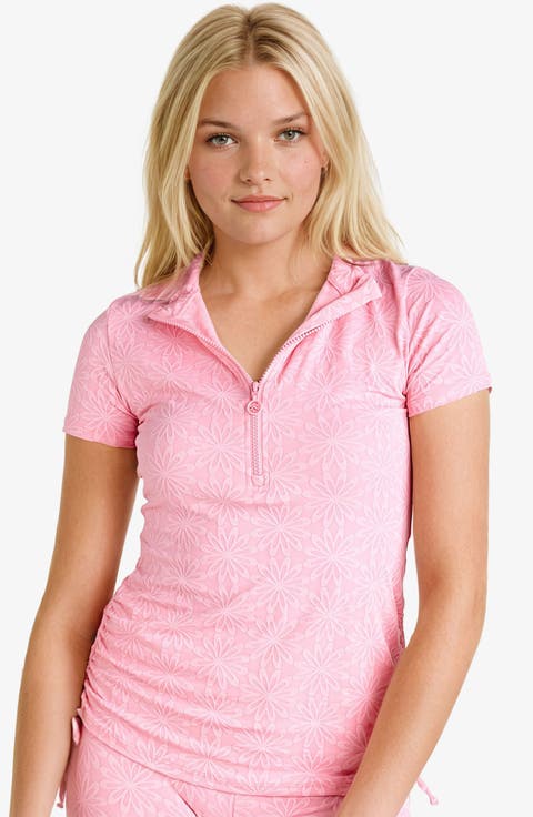 Half-Zip Adele Swim Top