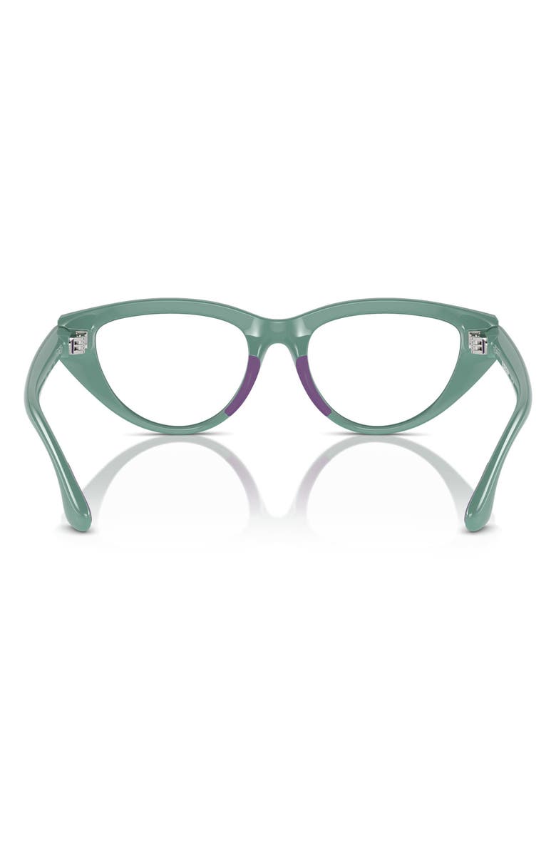 Burberry 45mm Cat Eye Optical Glasses, Alternate, color, Green / Demo Lens
