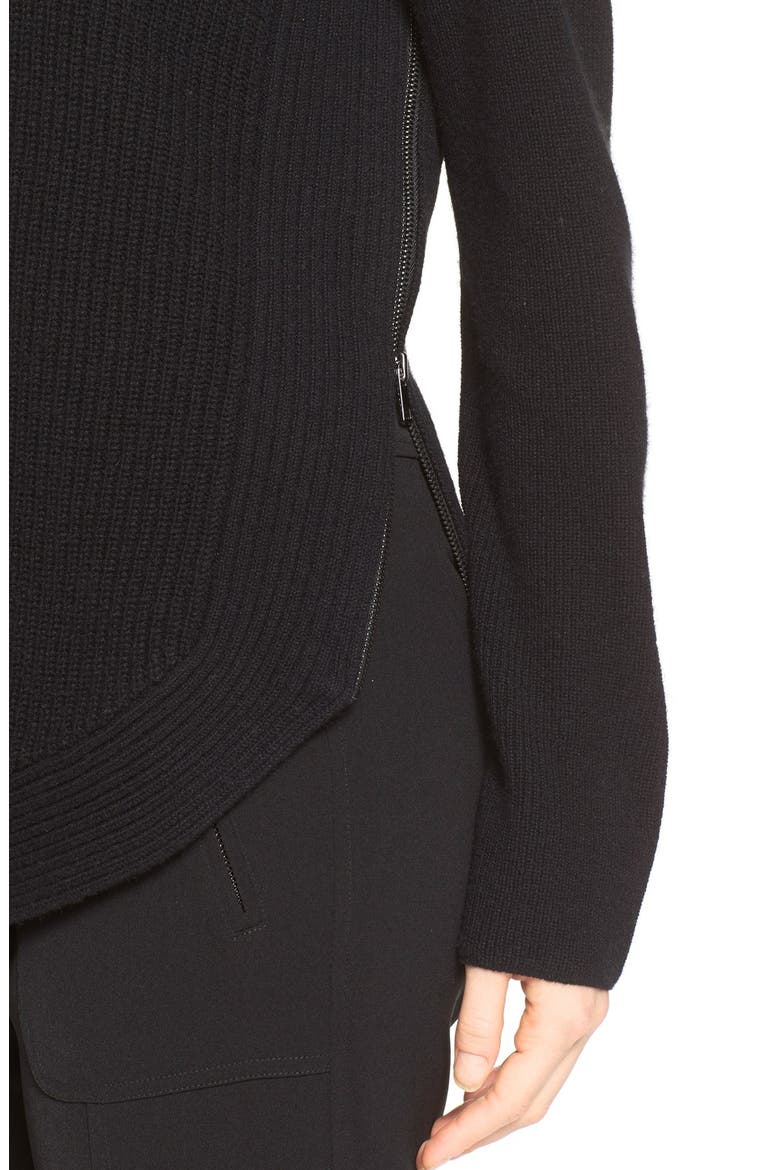 Side Zip Turtleneck, Alternate, color, BLACK