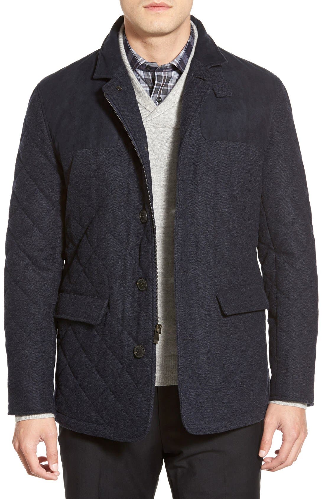 Hart Schaffner Marx 'Shooter' Wool Blend Quilted Jacket (Men ...