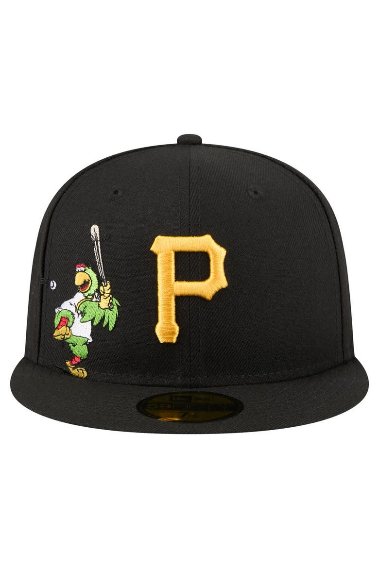 Men's New Era Black Pittsburgh Pirates Run Mascot 59FIFTY Fitted Hat, Alternate, color, Black