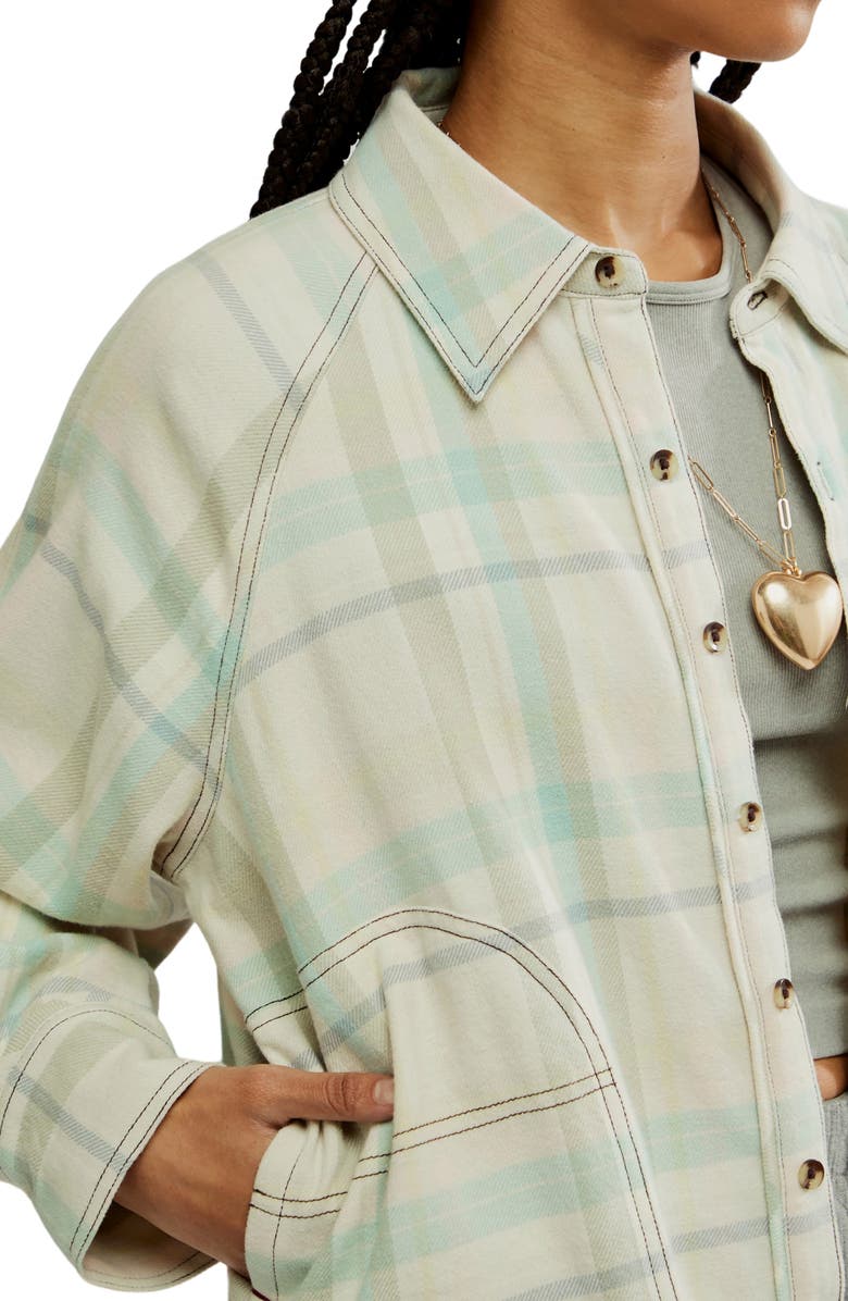 Free People Girl Meets Boy Plaid Shirt, Alternate, color, 