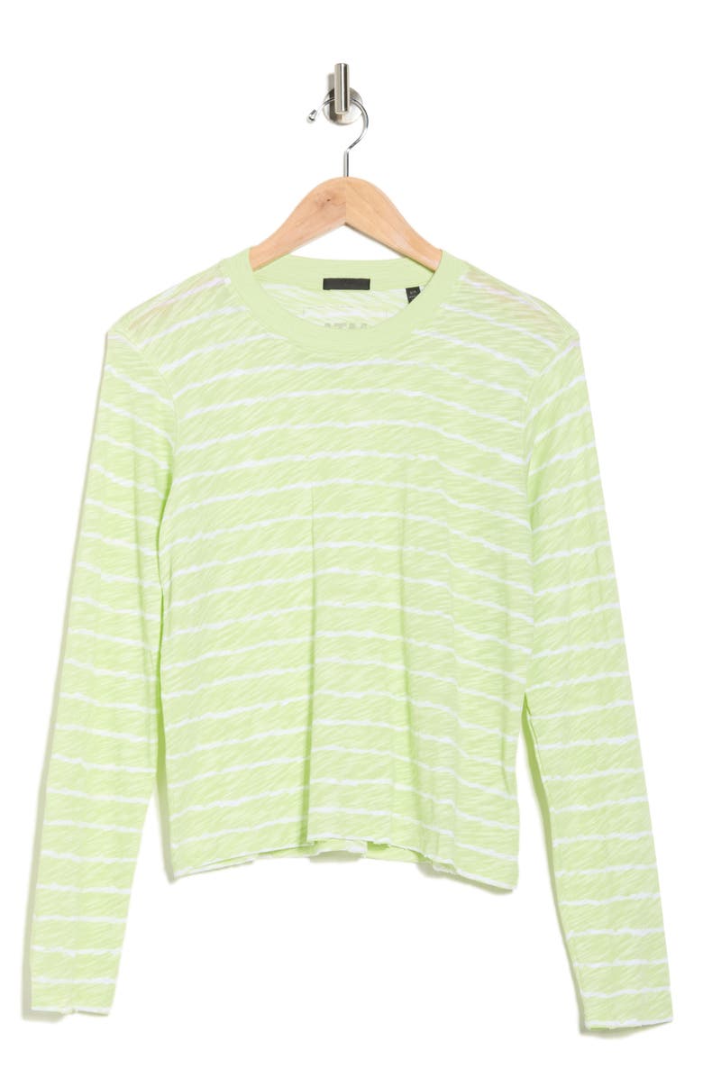 ATM Anthony Thomas Melillo Slub Jersey Top, Alternate, color, Mint Tint / White