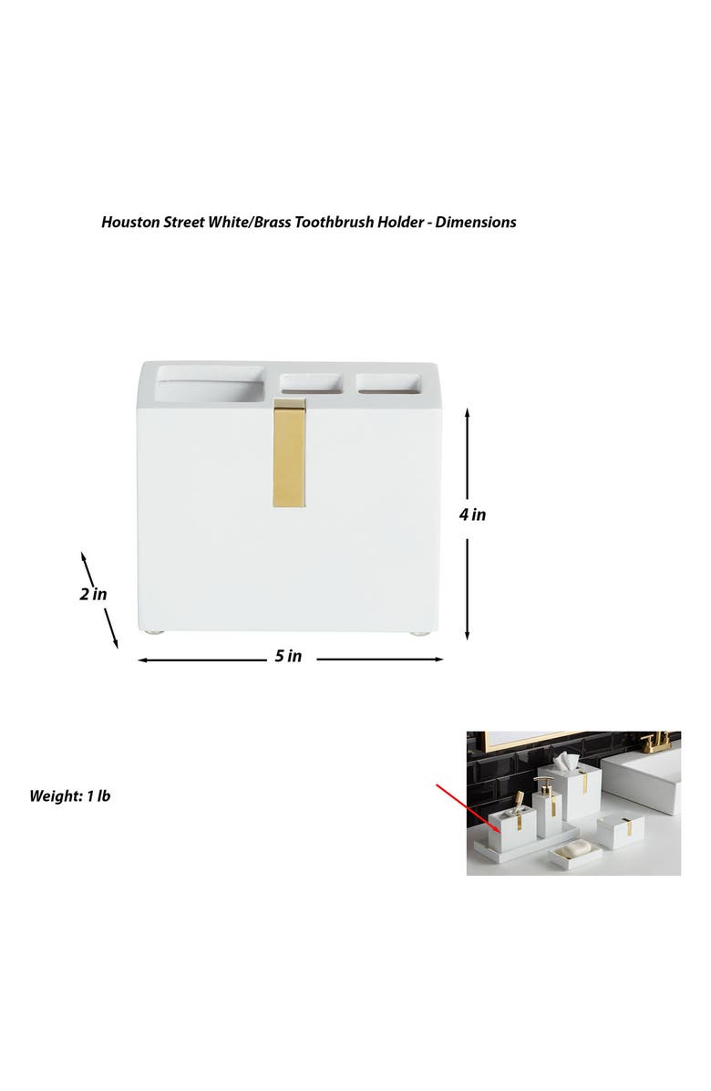 ROSELLI TRADING COMPANY Houston Street 3-Piece Bathroom Set, Alternate, color, White