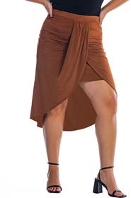 24seven Comfort Apparel Knee Length Tulip Skirt