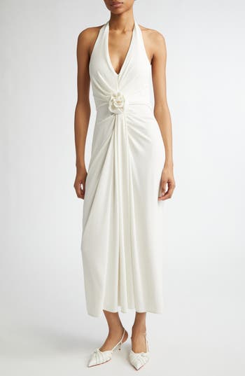 Cinq À Sept Kathleen Halter Maxi Dress In Ivory