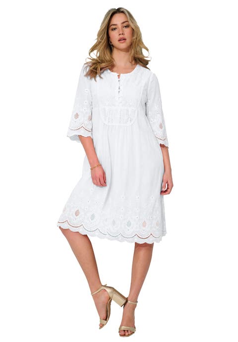 Cotton Lace Dress (Plus)