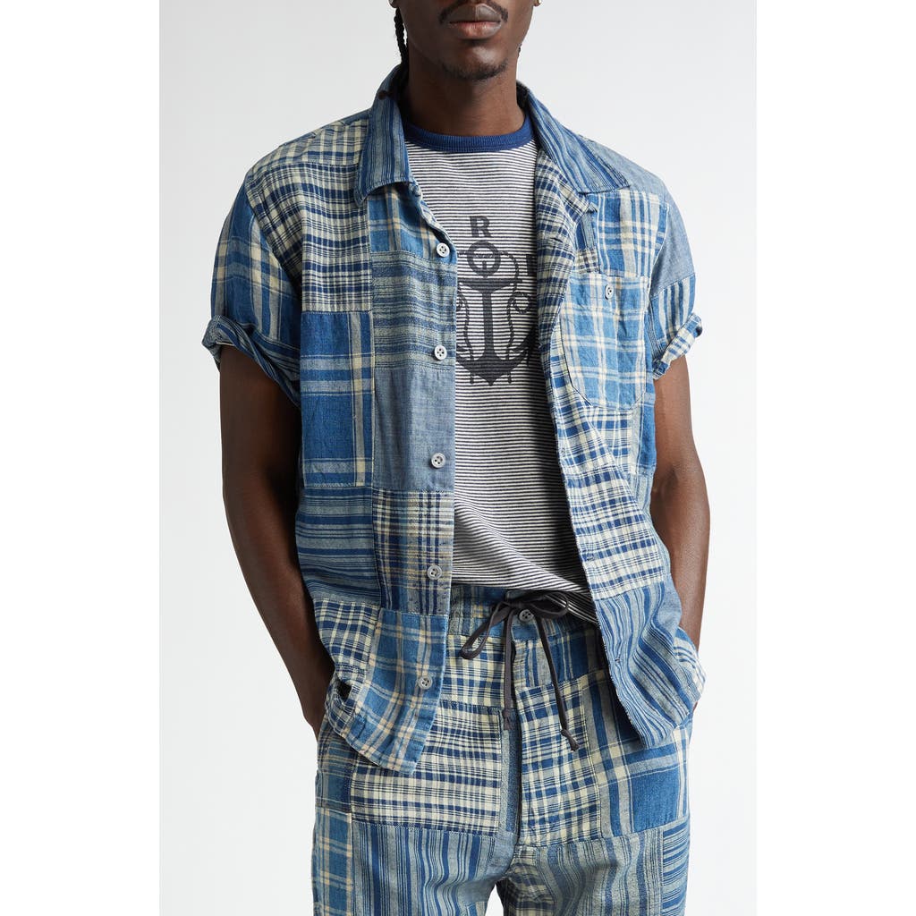 Double RL Indigo Patchwork Camp Shirt  product