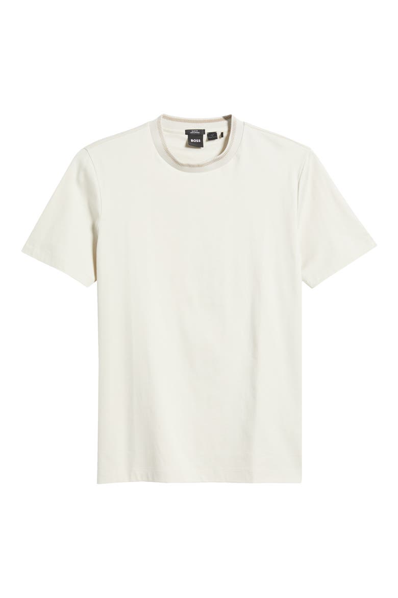 Tessler Tipped Cotton Crewneck T-Shirt, Alternate, color, WHITE