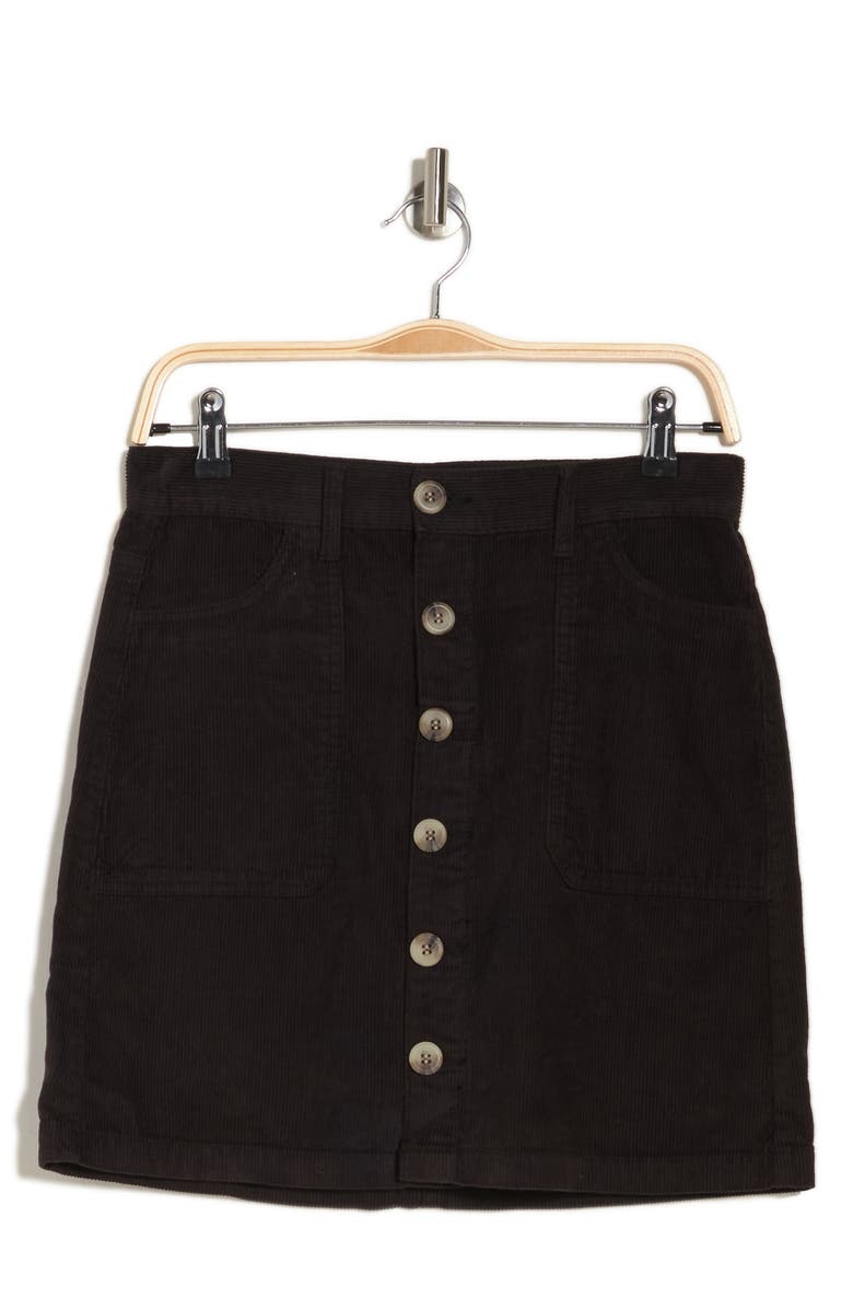 Kensie High Waist Button-Down Miniskirt, Alternate, color,