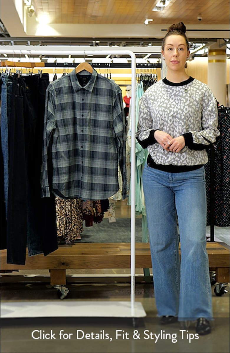 Big Sky Gradient Check Cotton Button-Up Shirt, sales video thumbnail