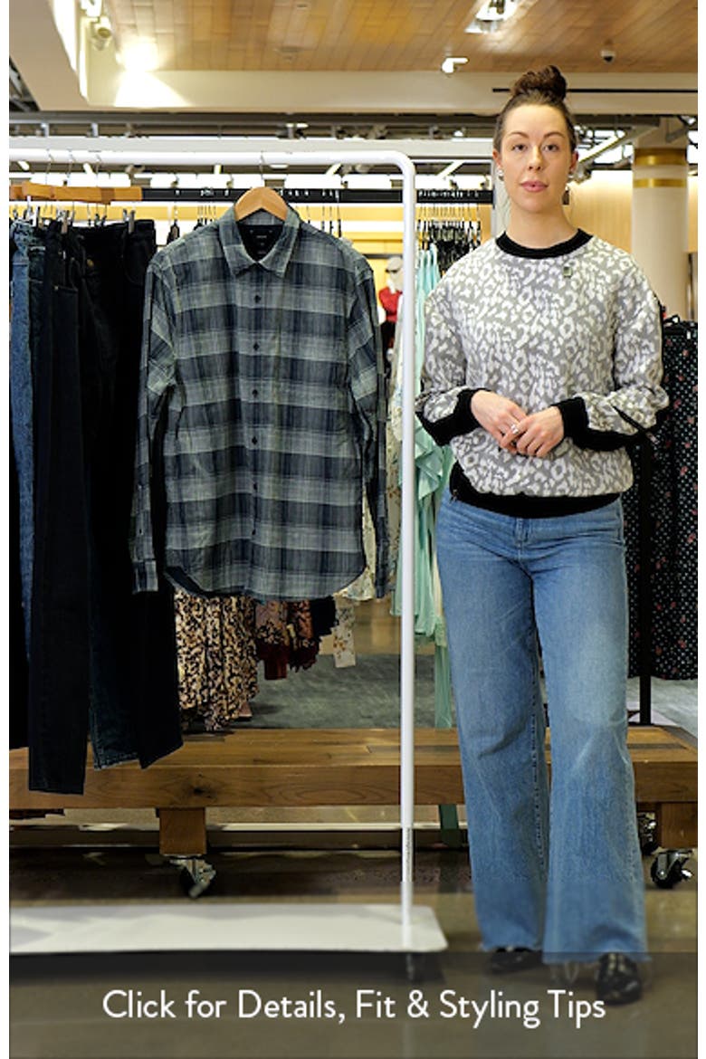 Big Sky Gradient Check Cotton Button-Up Shirt video