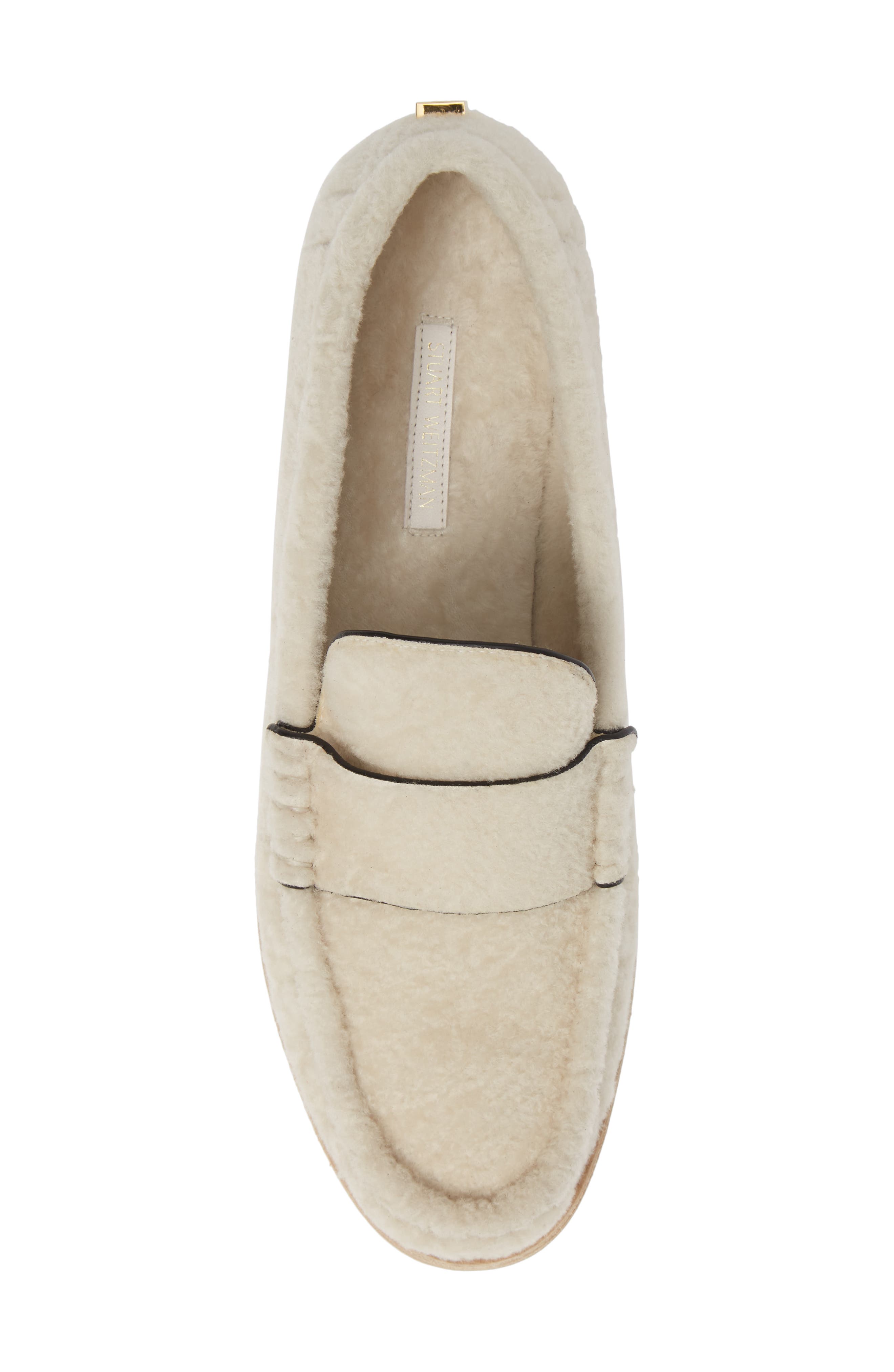Stuart Weitzman Bromley Genuine Shearling Loafer, Alternate, color, 
