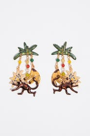 Bimba y Lola Monkeys And Bananas Earrings