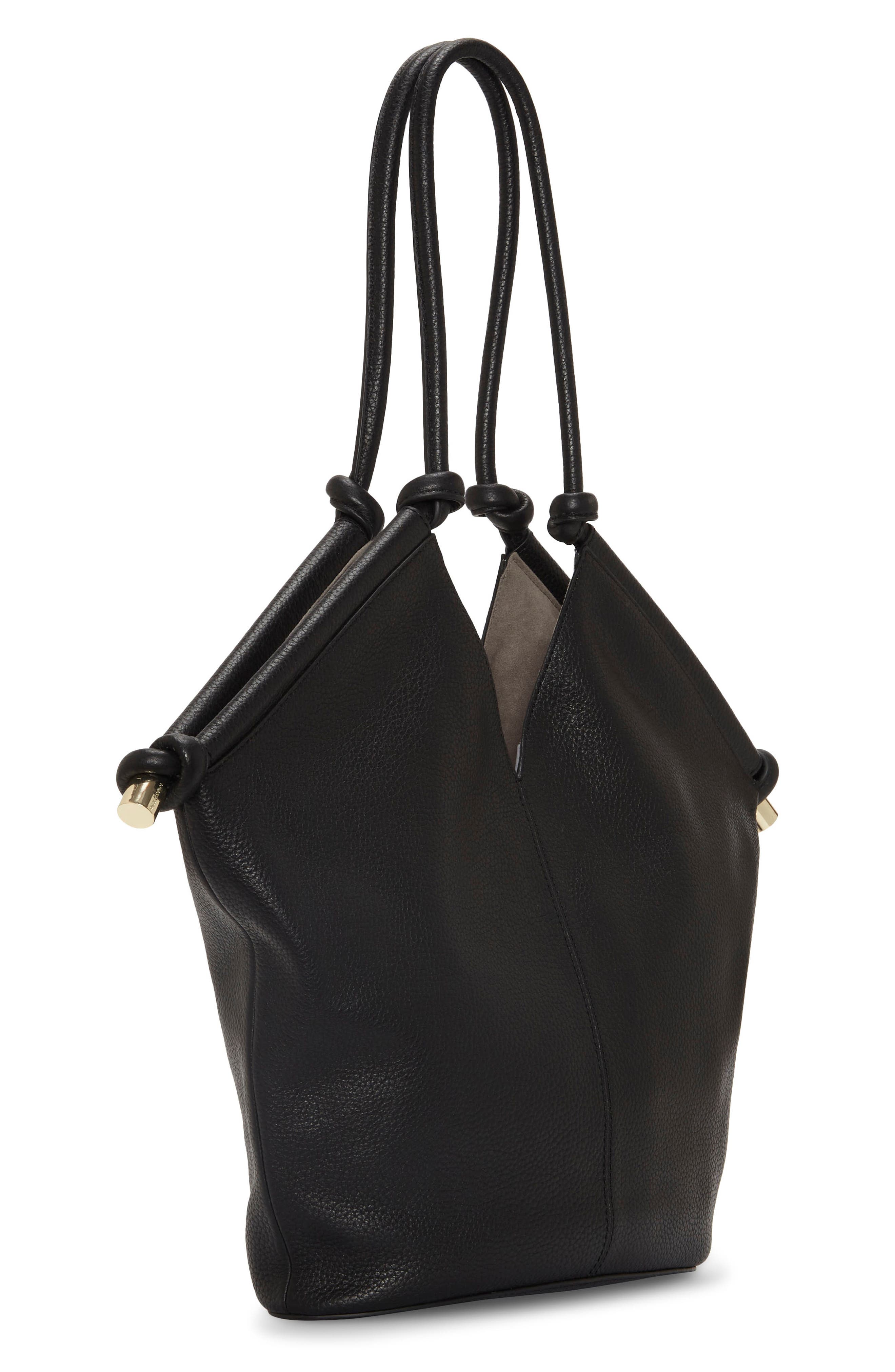Arjay Leather Tote, Alternate, color, BLACK