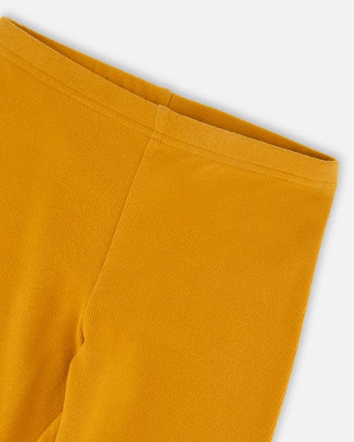 Deux Par Deux Super Soft Ribbed Leggings In Yellow