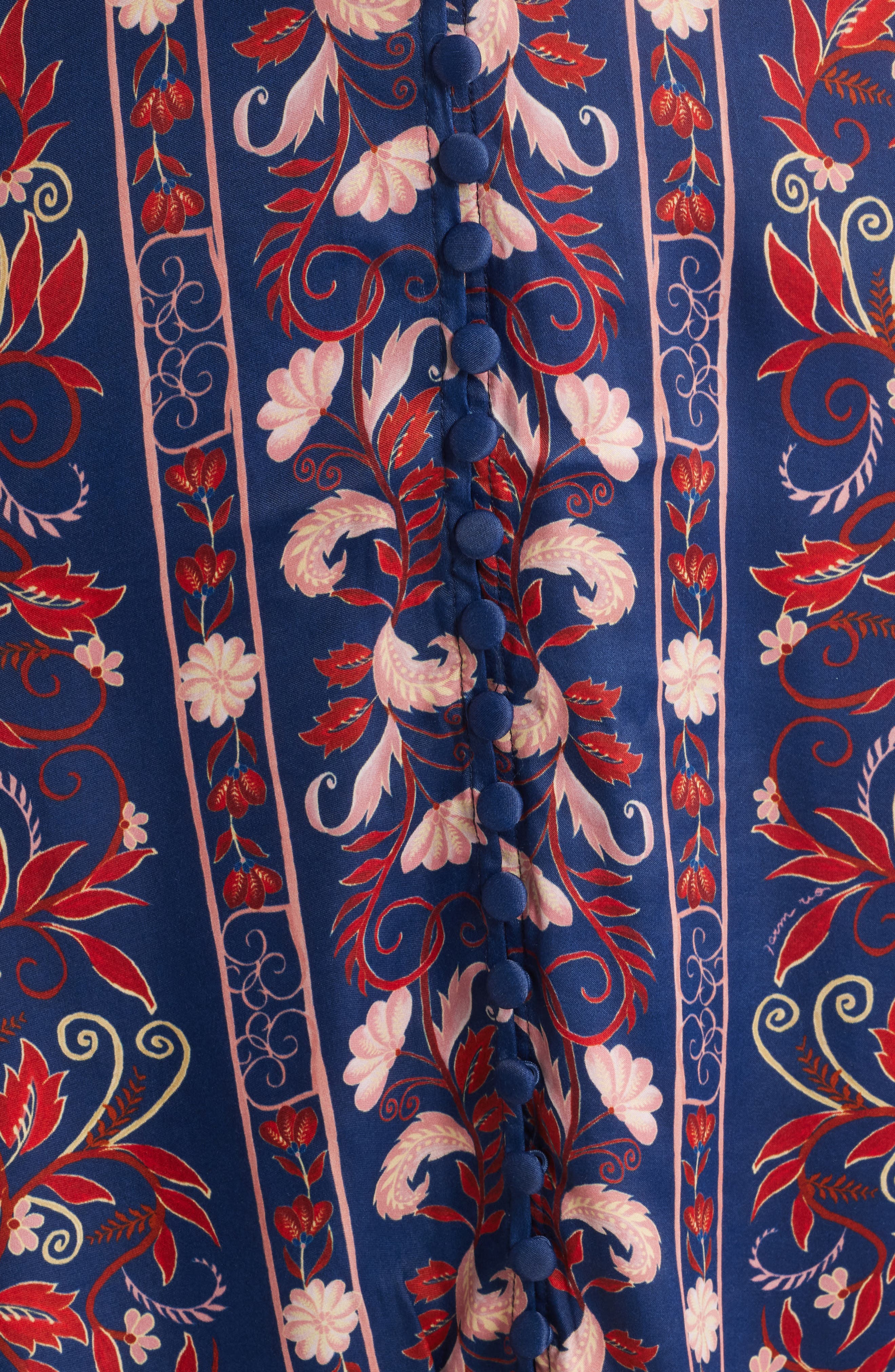 boho floral scarf navy blue midi dress reviews Boho Midi Dress: Navy Floral Medallion Print, Long Sleeve
